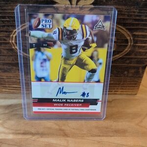 2022 ProSet Malik Nabers Rookie Autographed Card LSU Giants
